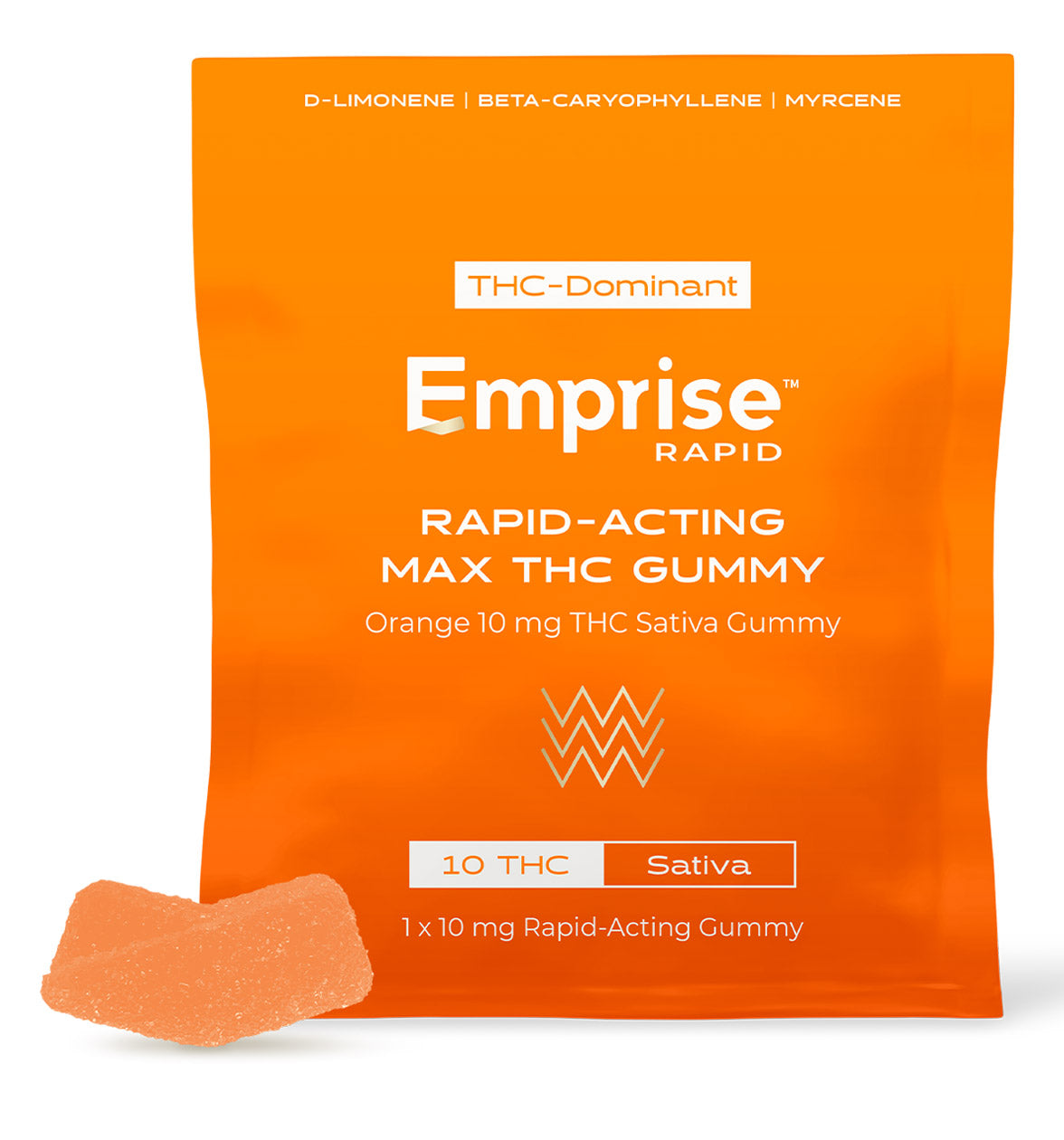 Orange 10 mg THC Vegan Sativa Gummy