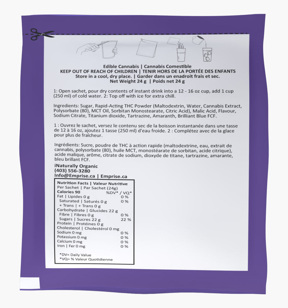 Emprise Rapid: Grape Instant Powdered Beverage 10mg THC